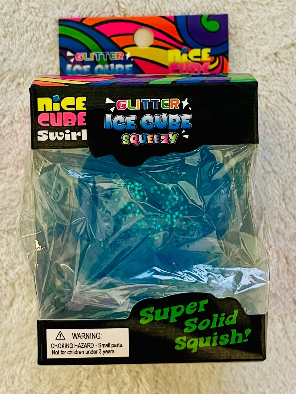 Large Glitter Jelly Fish - Blue Squishy